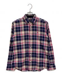 BURBERRY BLACK LABEL（バーバリーブラックレーベル）の古着「チェックシャツ」｜パープル
