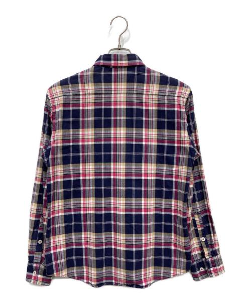 BURBERRY BLACK LABEL（バーバリーブラックレーベル）BURBERRY BLACK LABEL (バーバリーブラックレーベル) チェックシャツ パープル サイズ:Mの古着・服飾アイテム
