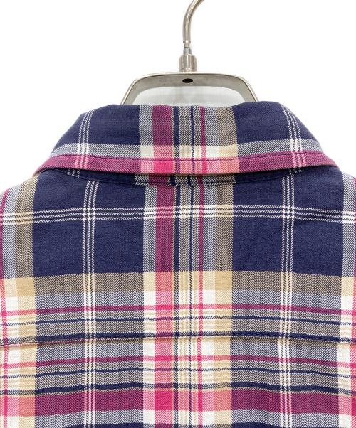 BURBERRY BLACK LABEL（バーバリーブラックレーベル）BURBERRY BLACK LABEL (バーバリーブラックレーベル) チェックシャツ パープル サイズ:Mの古着・服飾アイテム