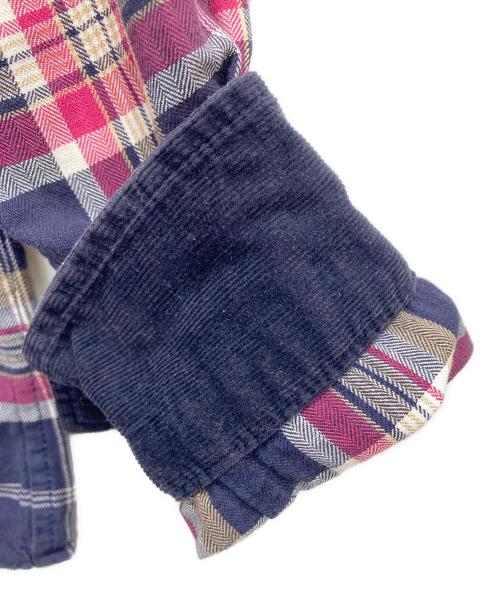 BURBERRY BLACK LABEL（バーバリーブラックレーベル）BURBERRY BLACK LABEL (バーバリーブラックレーベル) チェックシャツ パープル サイズ:Mの古着・服飾アイテム