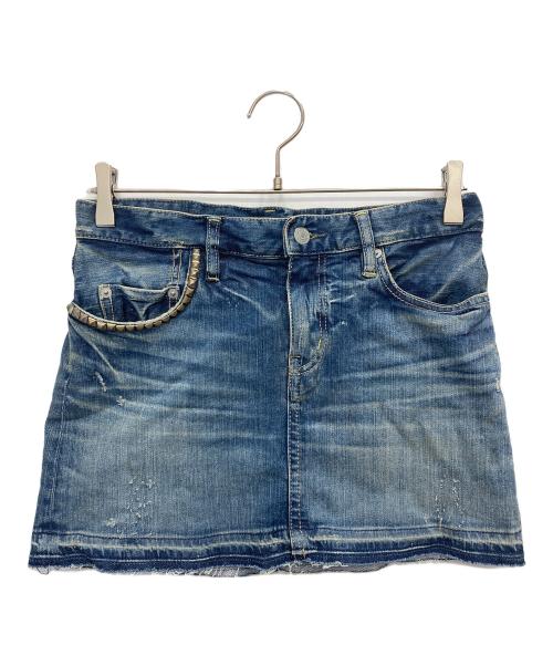 Hysteric Glamour（ヒステリックグラマー）Hysteric Glamour (ヒステリックグラマー) スタッズデニムミニスカート インディゴ サイズ:XSの古着・服飾アイテム