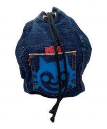 EVISU（エヴィス）の古着「巾着型デニムリュック」｜インディゴ