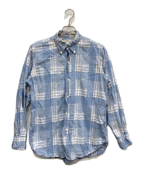 EVISU（エヴィス）EVISU (エヴィス) カモメ刺繍チェックシャツ ブルー サイズ:40の古着・服飾アイテム