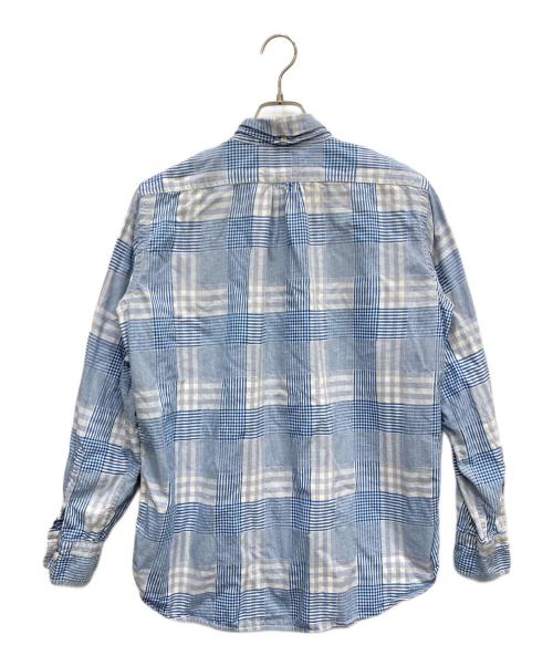 EVISU（エヴィス）EVISU (エヴィス) カモメ刺繍チェックシャツ ブルー サイズ:40の古着・服飾アイテム