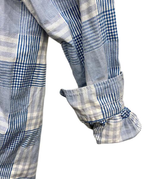 EVISU（エヴィス）EVISU (エヴィス) カモメ刺繍チェックシャツ ブルー サイズ:40の古着・服飾アイテム