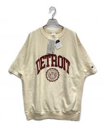 Champion（チャンピオン）の古着「ハーフスリーブスウェット」｜アイボリー