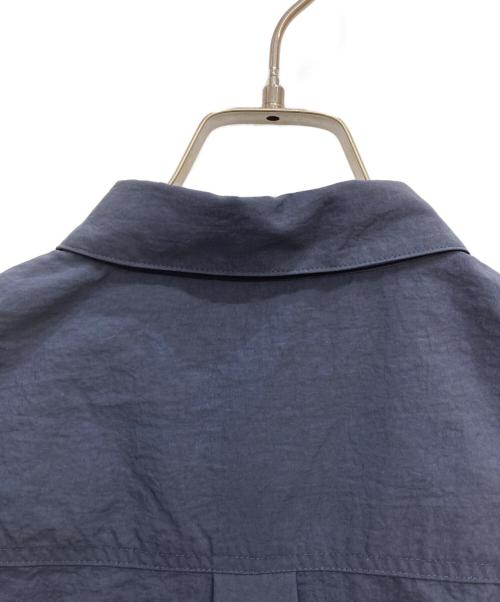 EKAL（エカル）EKAL (エカル) ナイロンタッサーロングスリーブシャツ ネイビー サイズ:Ⅼの古着・服飾アイテム