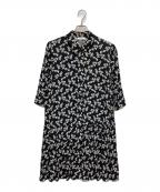 MAX&Co.マックスアンドコー）の古着「花柄シャツワンピース」｜ネイビー