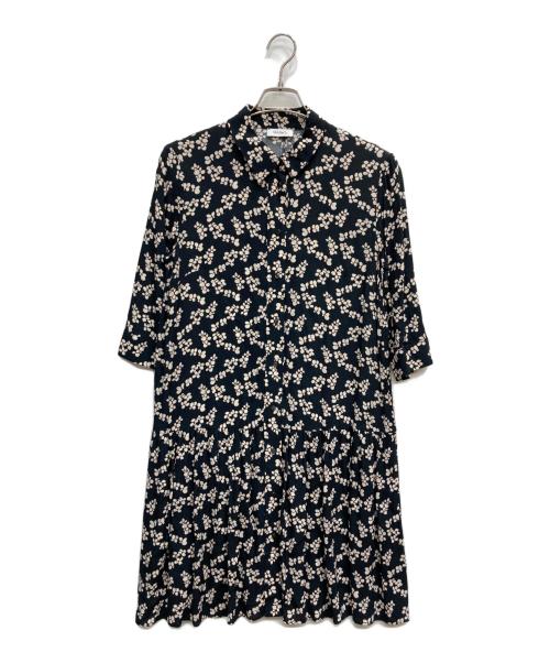 MAX&Co.（マックスアンドコー）MAX&Co. (マックスアンドコー) 花柄シャツワンピース ネイビー サイズ:Mの古着・服飾アイテム