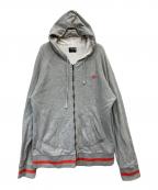 stussyステューシー）の古着「ジップパーカー」｜グレー