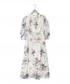 HER LIP TOハーリップトゥ）の古着「French Bouquet Puff Sleeve Dress」｜ホワイト