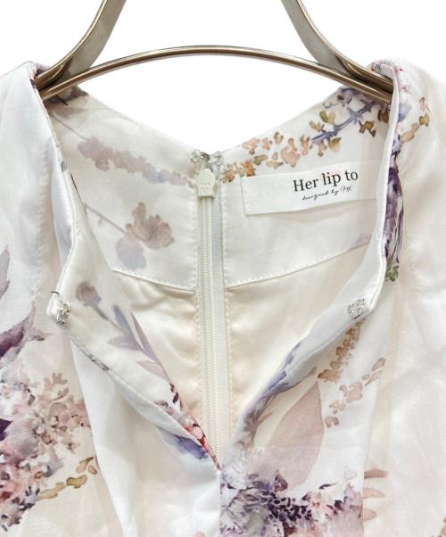 HER LIP TO（ハーリップトゥ）HER LIP TO (ハーリップトゥ) French Bouquet Puff Sleeve Dress ホワイト サイズ:Mの古着・服飾アイテム