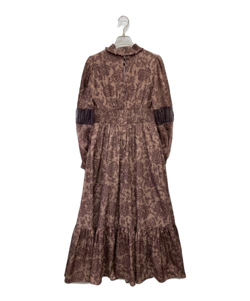 HER LIP TO（ハーリップトゥ）HER LIP TO (ハーリップトゥ) Winter Floral Long-sleeve Dress ブラウン サイズ:Mの古着・服飾アイテム