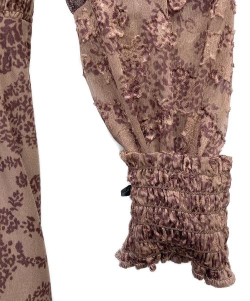 HER LIP TO（ハーリップトゥ）HER LIP TO (ハーリップトゥ) Winter Floral Long-sleeve Dress ブラウン サイズ:Mの古着・服飾アイテム