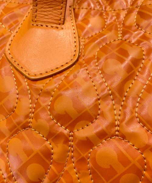 GHERARDINI（ゲラルディーニ）GHERARDINI (ゲラルディーニ) キルティングトートバッグ オレンジの古着・服飾アイテム
