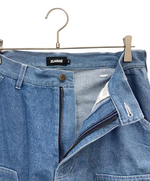 X-LARGE（エクストララージ）X-LARGE (エクストララージ) ダブルニー デニムパンツ ブルー サイズ:W34の古着・服飾アイテム