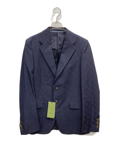 GUCCI（グッチ）GUCCI (グッチ) Double G Wool Suit ネイビー サイズ:46の古着・服飾アイテム