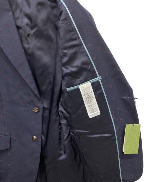 GUCCI（グッチ）GUCCI (グッチ) Double G Wool Suit ネイビー サイズ:46の古着・服飾アイテム