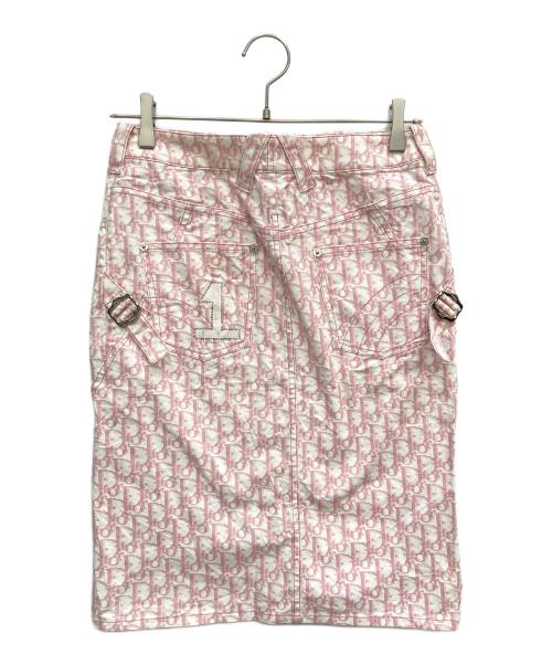 Christian Dior（クリスチャン ディオール）Christian Dior (クリスチャン ディオール) ライトストーンミニスカート ピンク サイズ:36の古着・服飾アイテム