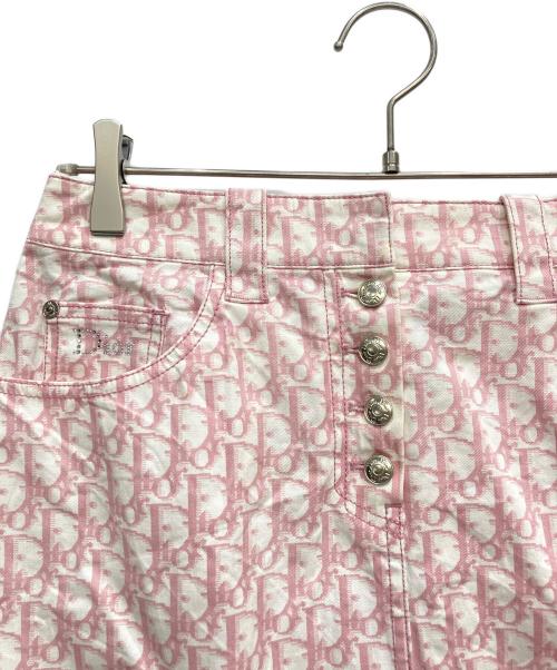 Christian Dior（クリスチャン ディオール）Christian Dior (クリスチャン ディオール) ライトストーンミニスカート ピンク サイズ:36の古着・服飾アイテム