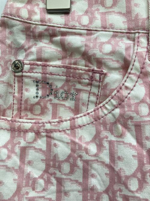 Christian Dior（クリスチャン ディオール）Christian Dior (クリスチャン ディオール) ライトストーンミニスカート ピンク サイズ:36の古着・服飾アイテム