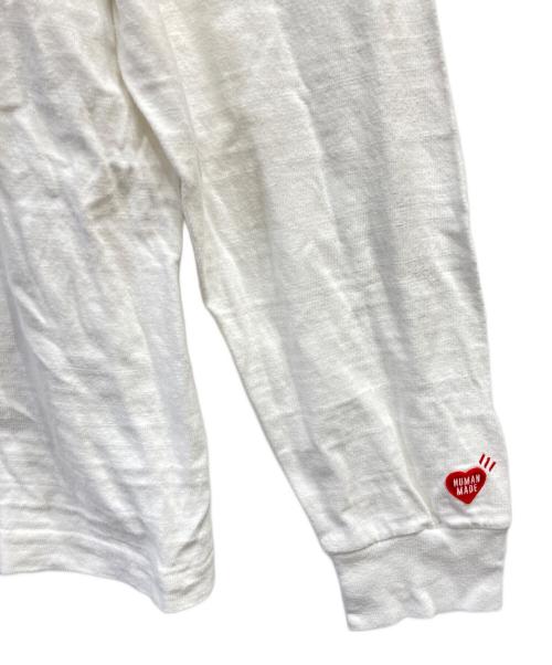 HUMAN MADE（ヒューマンメイド）HUMAN MADE (ヒューマンメイド) 長袖カットソー ホワイト サイズ:XXLの古着・服飾アイテム
