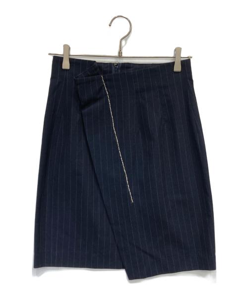 COMME des GARCONS（コムデギャルソン）COMME des GARCONS (コムデギャルソン) アシメタイトスカート ネイビー サイズ:Mの古着・服飾アイテム