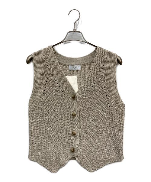 SLOBE IENA（スローブ イエナ）SLOBE IENA (スローブ イエナ) ニットベスト ベージュ サイズ:FREE 未使用品の古着・服飾アイテム