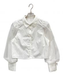 NATURAL BEAUTY BASIC（ナチュラルビューティーベーシック）の古着「シャツブラウス」｜ホワイト