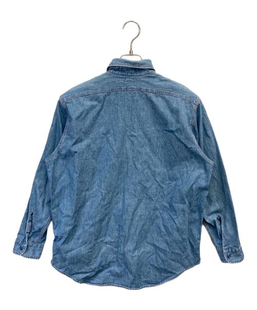 MADISON BLUE（マディソンブルー）MADISON BLUE (マディソンブルー) HAMPTON CHAMBRAY SHIRT ブルー サイズ:Lの古着・服飾アイテム