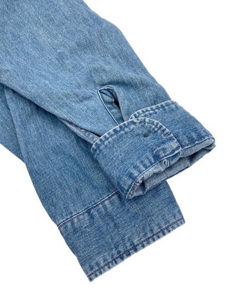 MADISON BLUE（マディソンブルー）MADISON BLUE (マディソンブルー) HAMPTON CHAMBRAY SHIRT ブルー サイズ:Lの古着・服飾アイテム