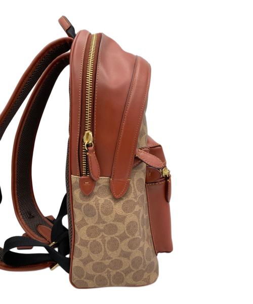 COACH（コーチ）COACH (コーチ) チャーターバックパックシグネチャーキャンバス ブラウンの古着・服飾アイテム