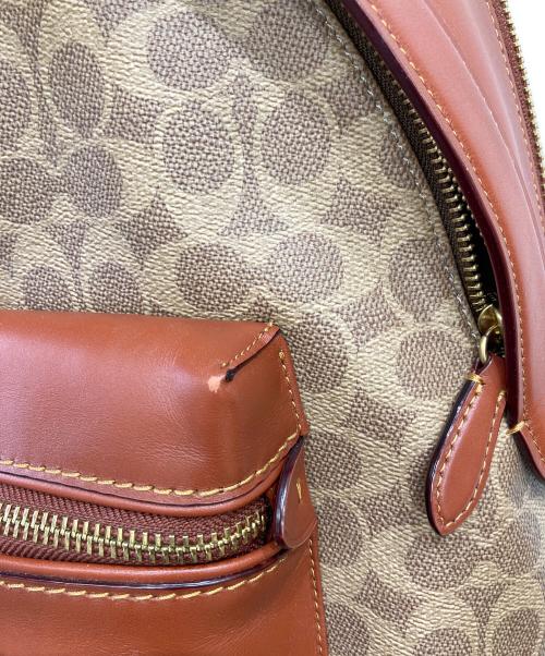 COACH（コーチ）COACH (コーチ) チャーターバックパックシグネチャーキャンバス ブラウンの古着・服飾アイテム