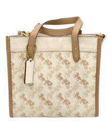COACH（コーチ）の古着「ホースアンドキャリッジ2wayバック」｜アイボリー