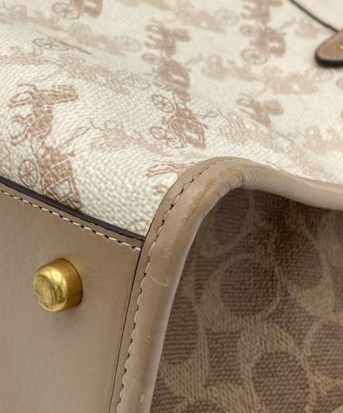 COACH（コーチ）COACH (コーチ) ホースアンドキャリッジ2wayバック アイボリーの古着・服飾アイテム