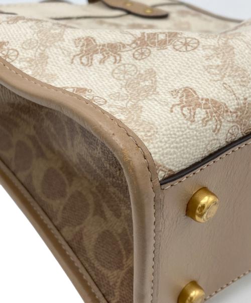 COACH（コーチ）COACH (コーチ) ホースアンドキャリッジ2wayバック アイボリーの古着・服飾アイテム