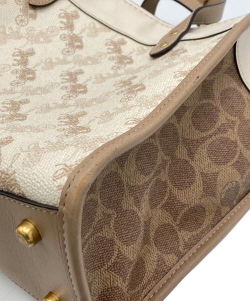 COACH（コーチ）COACH (コーチ) ホースアンドキャリッジ2wayバック アイボリーの古着・服飾アイテム