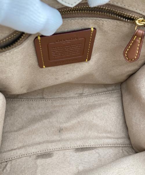 COACH（コーチ）COACH (コーチ) ホースアンドキャリッジ2wayバック アイボリーの古着・服飾アイテム