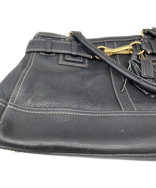 COACH（コーチ）COACH (コーチ) レザーハンドバッグ ブラックの古着・服飾アイテム