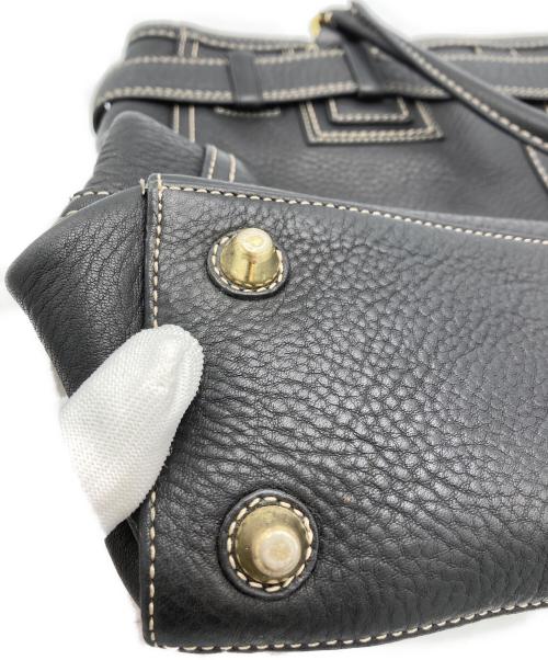 COACH（コーチ）COACH (コーチ) レザーハンドバッグ ブラックの古着・服飾アイテム
