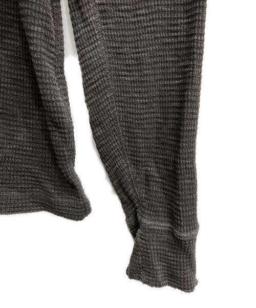 RRL（ダブルアールエル）RRL (ダブルアールエル) HENLEY NECK THERMAL SHIRTS グレー サイズ:Mの古着・服飾アイテム