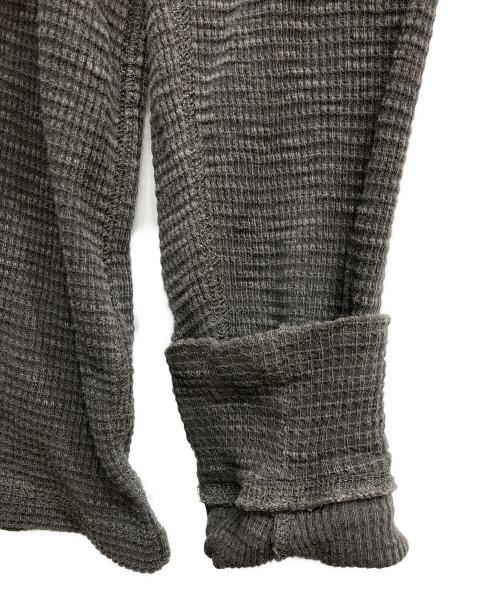 RRL（ダブルアールエル）RRL (ダブルアールエル) HENLEY NECK THERMAL SHIRTS グレー サイズ:Mの古着・服飾アイテム