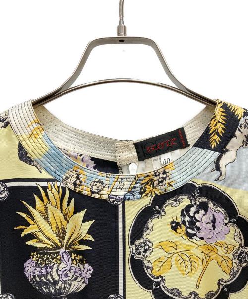 Istante（イスタンテ）Istante (イスタンテ) 総柄シルクブラウス ブラック サイズ:40の古着・服飾アイテム