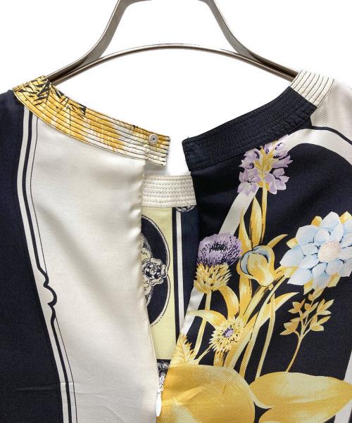 Istante（イスタンテ）Istante (イスタンテ) 総柄シルクブラウス ブラック サイズ:40の古着・服飾アイテム
