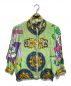Istanteイスタンテ）の古着「総柄シルクシャツ」｜グリーン