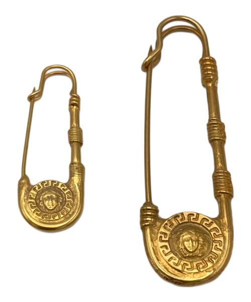 VERSACE（ヴェルサーチェ）VERSACE (ヴェルサーチェ) ２連セーフティピン ゴールドの古着・服飾アイテム