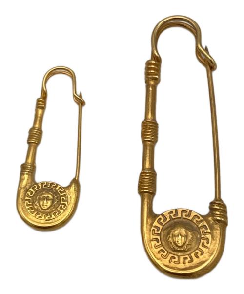 VERSACE（ヴェルサーチェ）VERSACE (ヴェルサーチェ) ２連セーフティピン ゴールドの古着・服飾アイテム