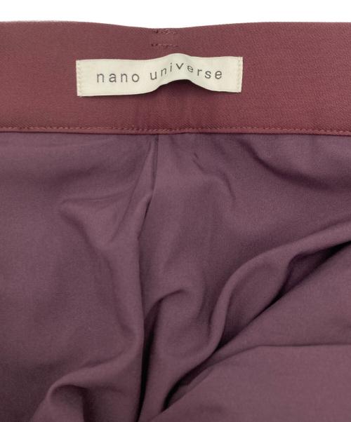 nano・universe（ナノ・ユニバース）nano・universe (ナノ・ユニバース) ツイルワイドスラックス パープル サイズ:Sの古着・服飾アイテム