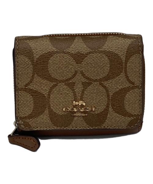 COACH（コーチ）COACH (コーチ) 3つ折り財布 ブラウンの古着・服飾アイテム