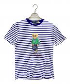 POLO RALPH LAURENポロ・ラルフローレン）の古着「ポロベアボーダーTシャツ」｜ブルー